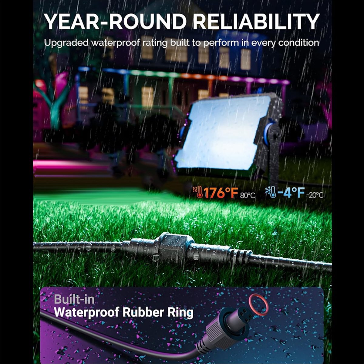 Outdoor Lighting Extension Cord - HAPPY DIAN!10FT 야외 투광등 및 스포트라이트용