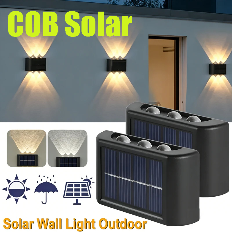 Outdoor Lighting Waterproof - COB 태양광 벽등, 방수 야외 조명,