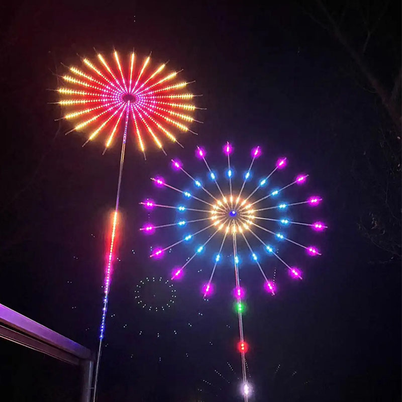 Outdoor Lighting Year Round - 2026년 새해 양면 프로그래밍 가능 불꽃놀이
