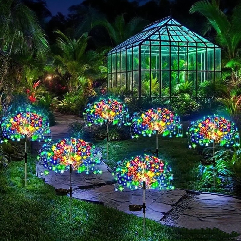 Landscape Spike Light - 태양광 정원등 460LED 불꽃등 요정등 마당