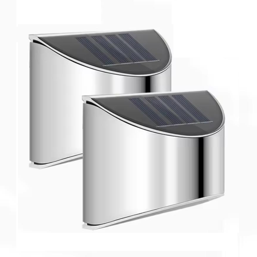 Solar Wall Sconce - 2개 세트 태양광 정원등 스테인리스 스틸