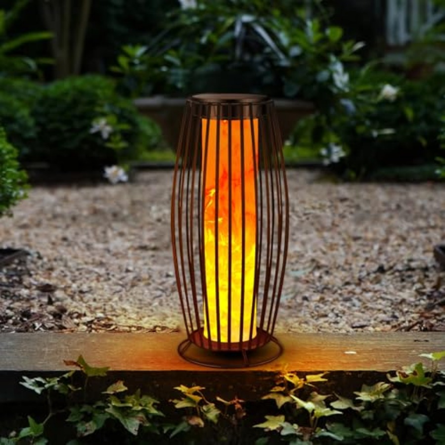 Outdoor Lighting Waterproof - 태양광 야외 플로어 램프 깜박이는 불꽃