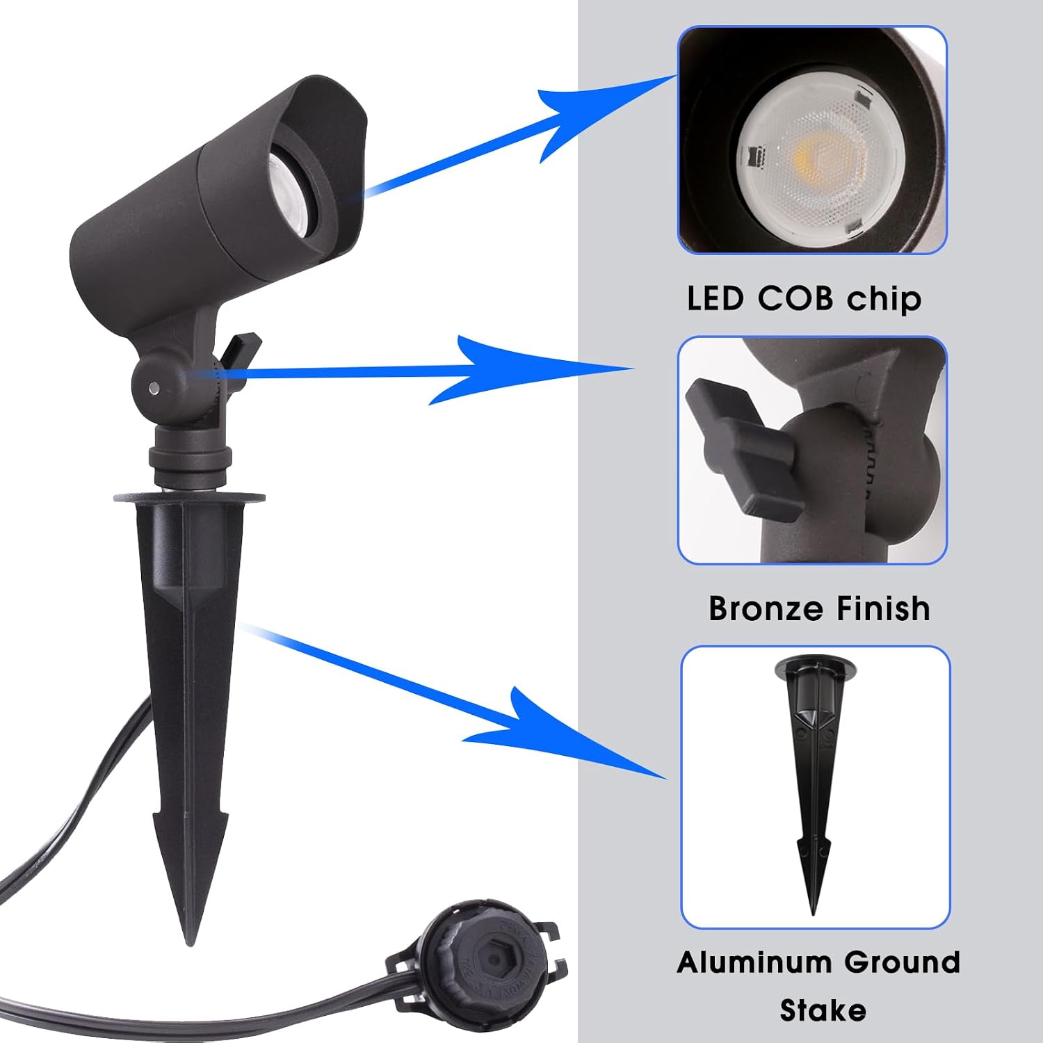 저전압 12V LED 조경등 따뜻한 백색 3000K 4 - Landscape Spike Light 리뷰 및 가격