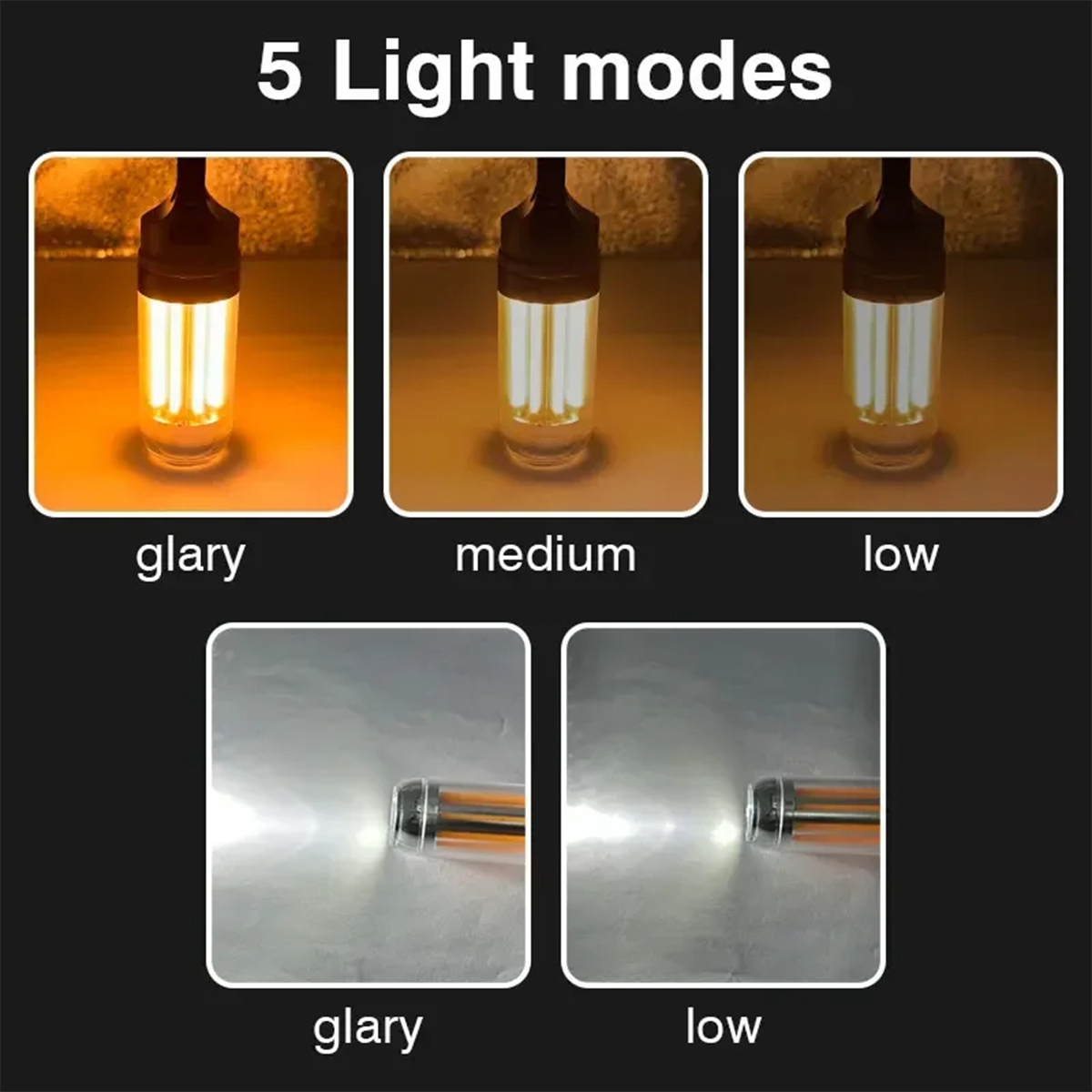 Usb 재충전 가능한 지도된 캠핑 빛 방수 옥외 포스트 - Outdoor Lighting On Fence 리뷰 및 가격