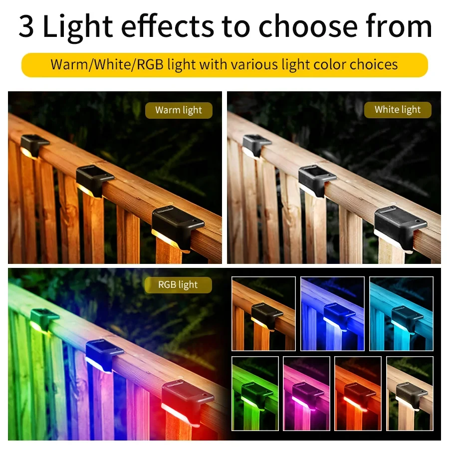1-8 팩 Led 태양 단계 조명 계단 마당 파티오 통 - Outdoor Lighting On Fence 리뷰 및 가격