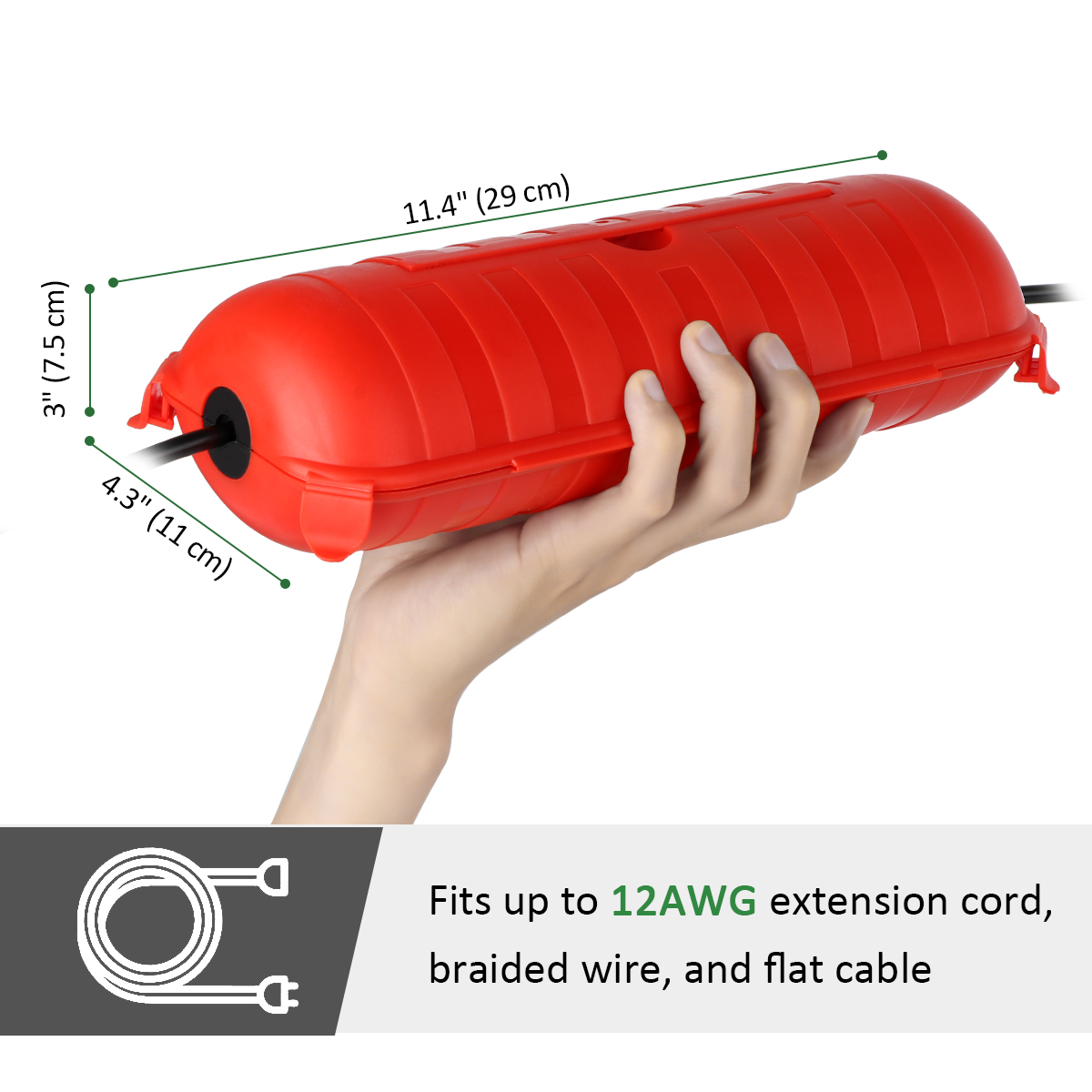 날씨에 강한 IP54 등급 방수 야외 연장 코드 전원  - Outdoor Lighting Extension Cord 리뷰 및 가격