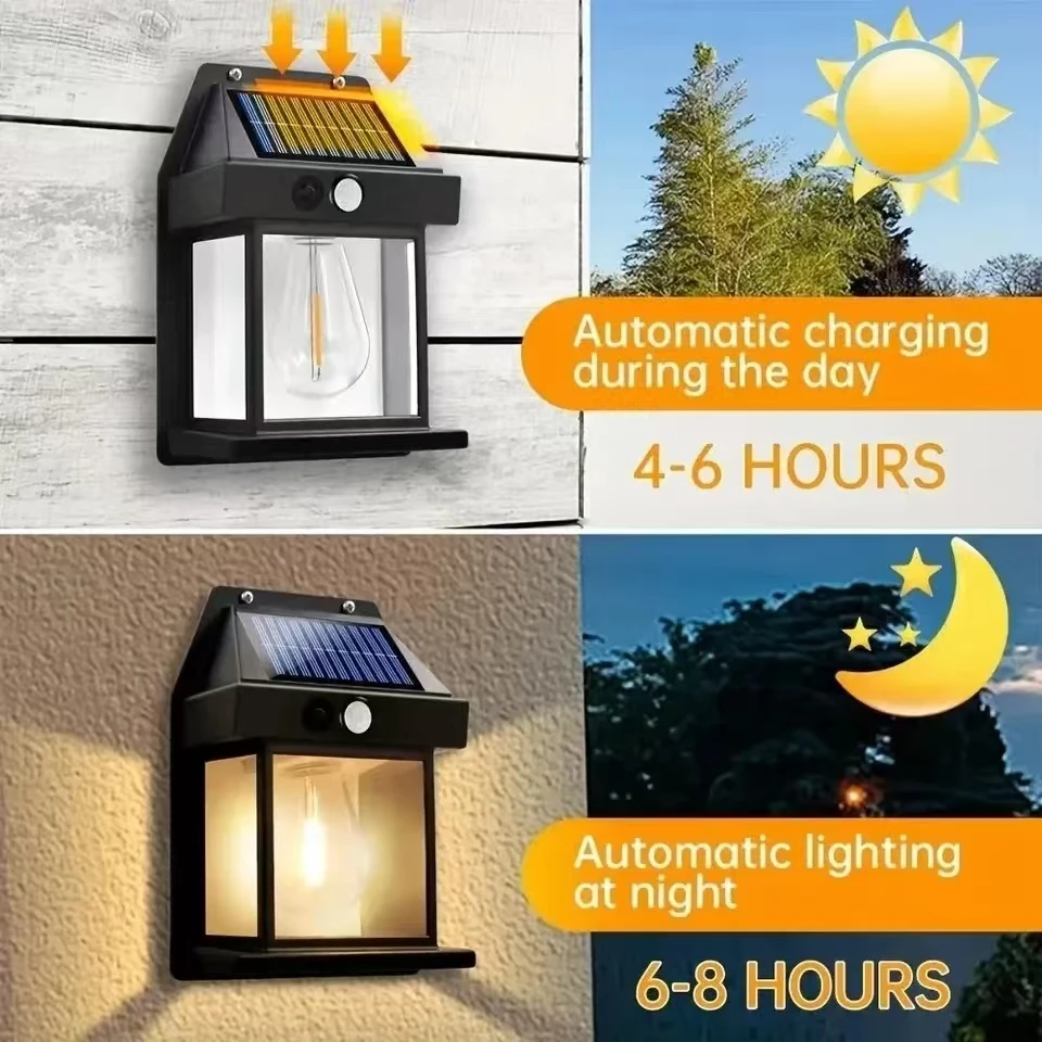 야외 태양광 텅스텐 벽등, 모션 센서 내장, IP65  - Solar Wall Sconce 리뷰 및 가격