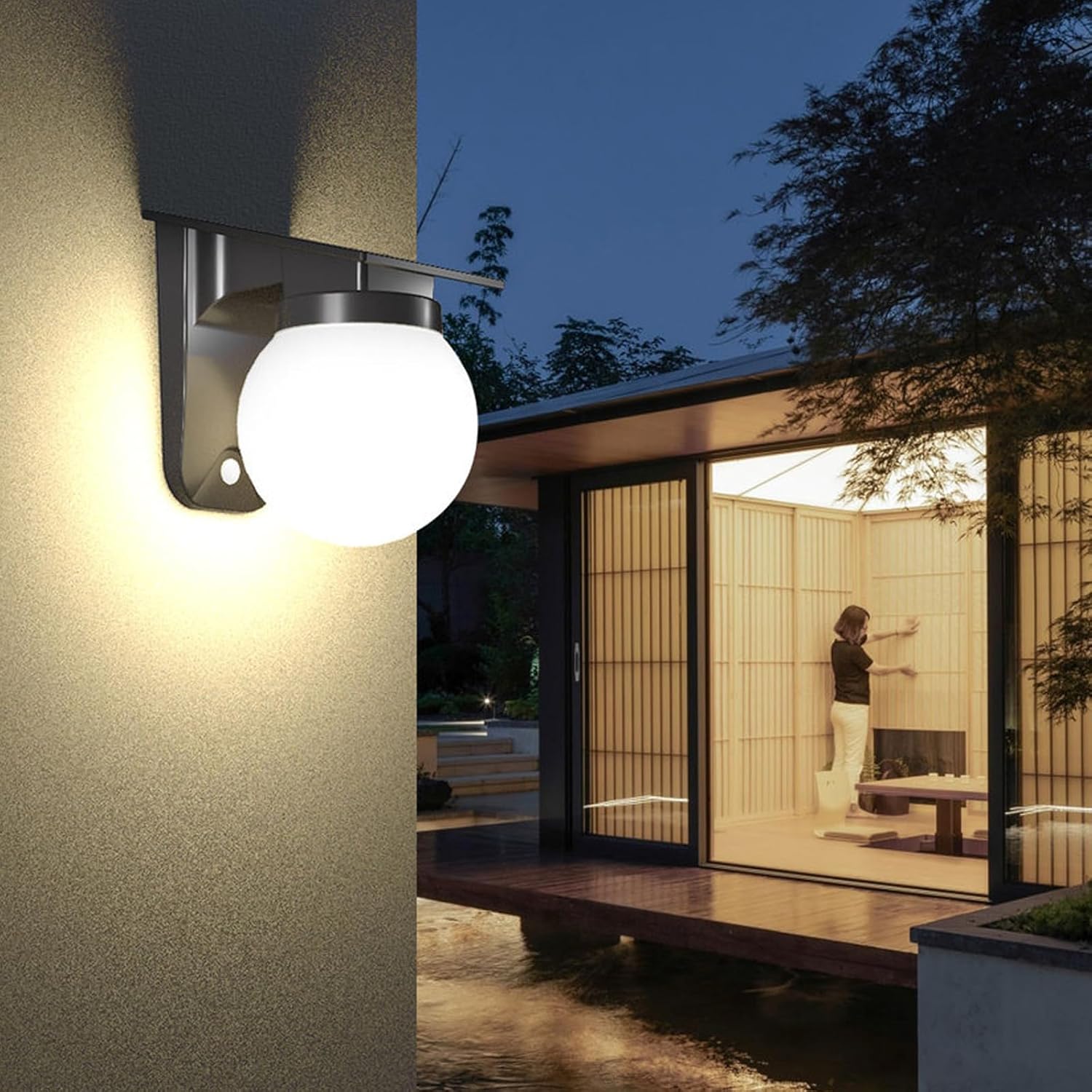 태양광 구형 벽등 실외용 IP65 방수 원형 볼 정원등 - Outdoor Lighting On Fence 리뷰 및 가격