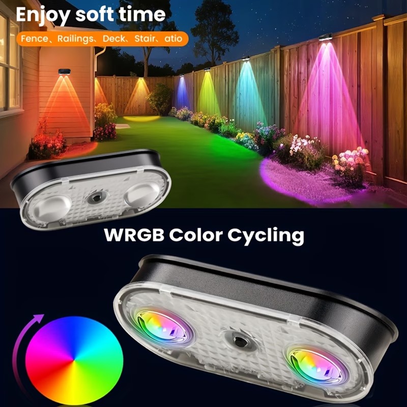 RGB 태양광 울타리 조명 IP44, 8가지 색상 11 - Solar Wall Sconce 리뷰 및 가격