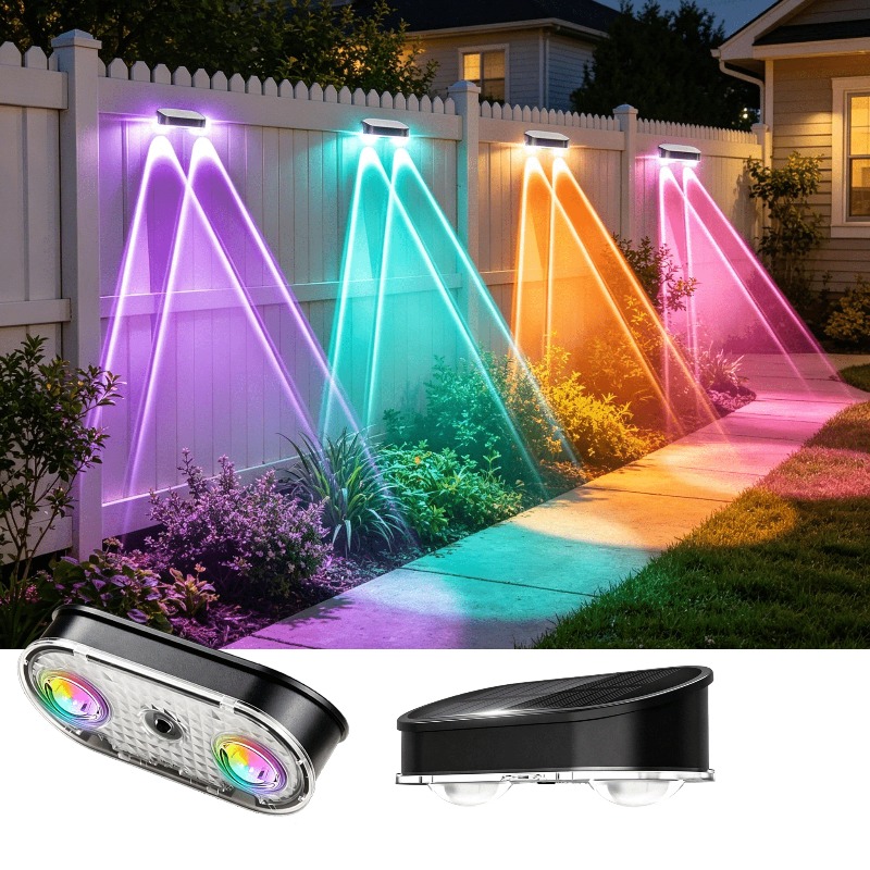 RGB 태양광 울타리 조명 IP44, 8가지 색상 11 - Solar Wall Sconce 리뷰 및 가격