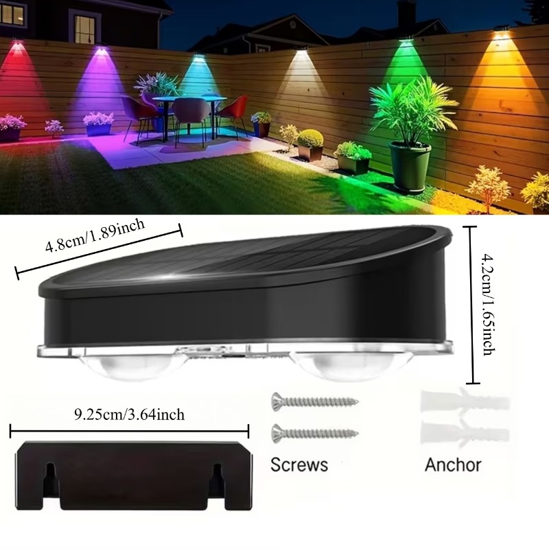 RGB 태양광 울타리 조명 IP44, 8가지 색상 11 - Solar Wall Sconce 리뷰 및 가격