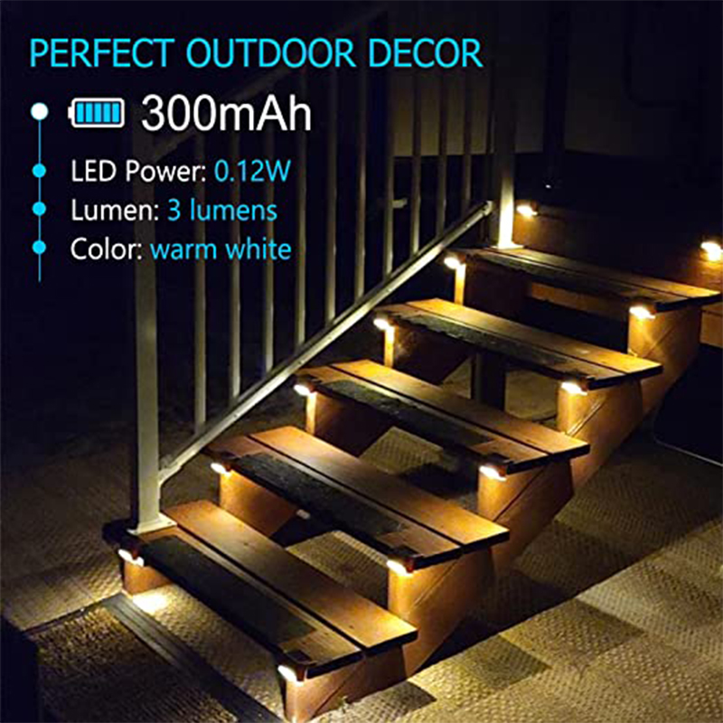 4-20PCS 따뜻한 흰색 LED 태양열 단계 조명 야 - Outdoor Lighting On Fence 리뷰 및 가격