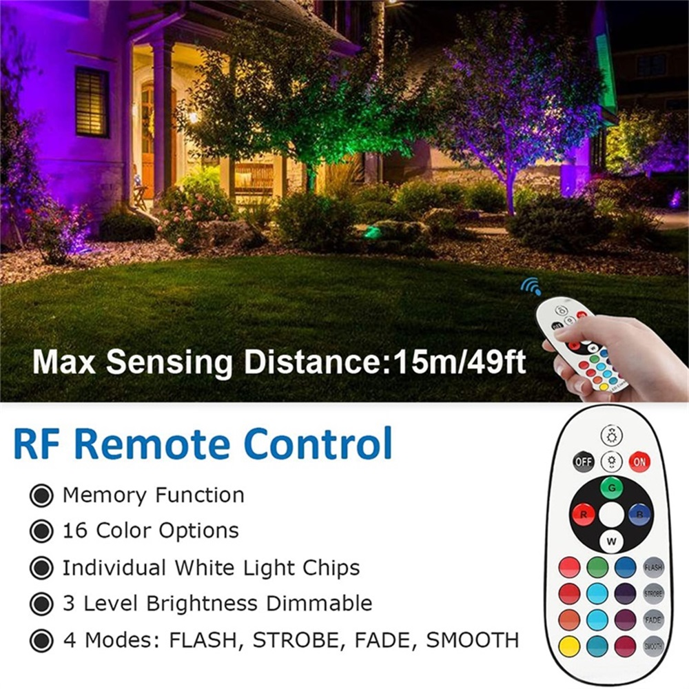 RGBW 조경 조명 10W 리모컨 포함 스포트라이트 1 - Outdoor Lighting Waterproof 리뷰 및 가격