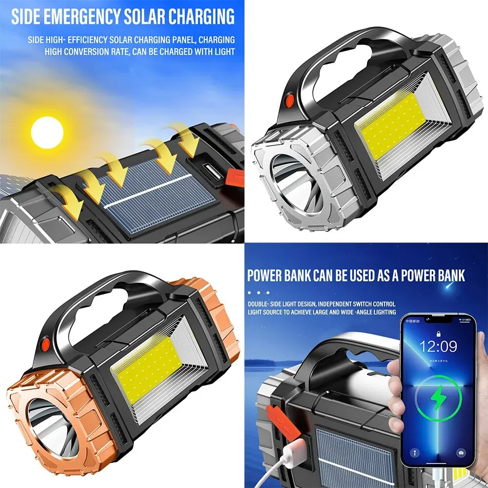 새로운 업그레이드 충전식 고출력 태양광 LED 손전등, - Outdoor Lighting Led Fixtures 리뷰 및 가격