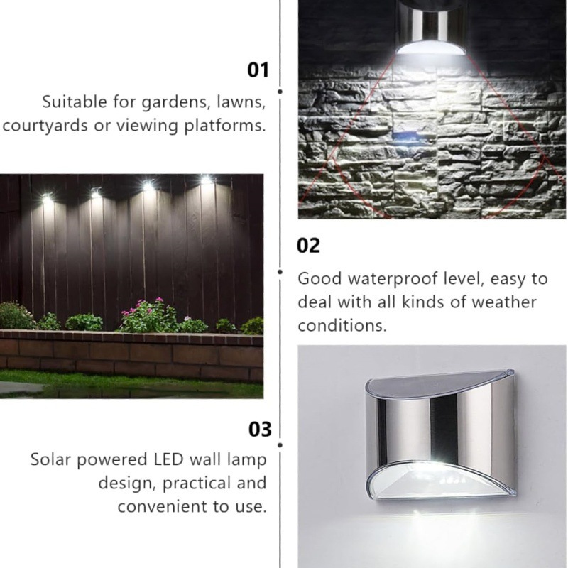 2개 세트 태양광 정원등 스테인리스 스틸 마당 벽등 방 - Solar Wall Sconce 리뷰 및 가격
