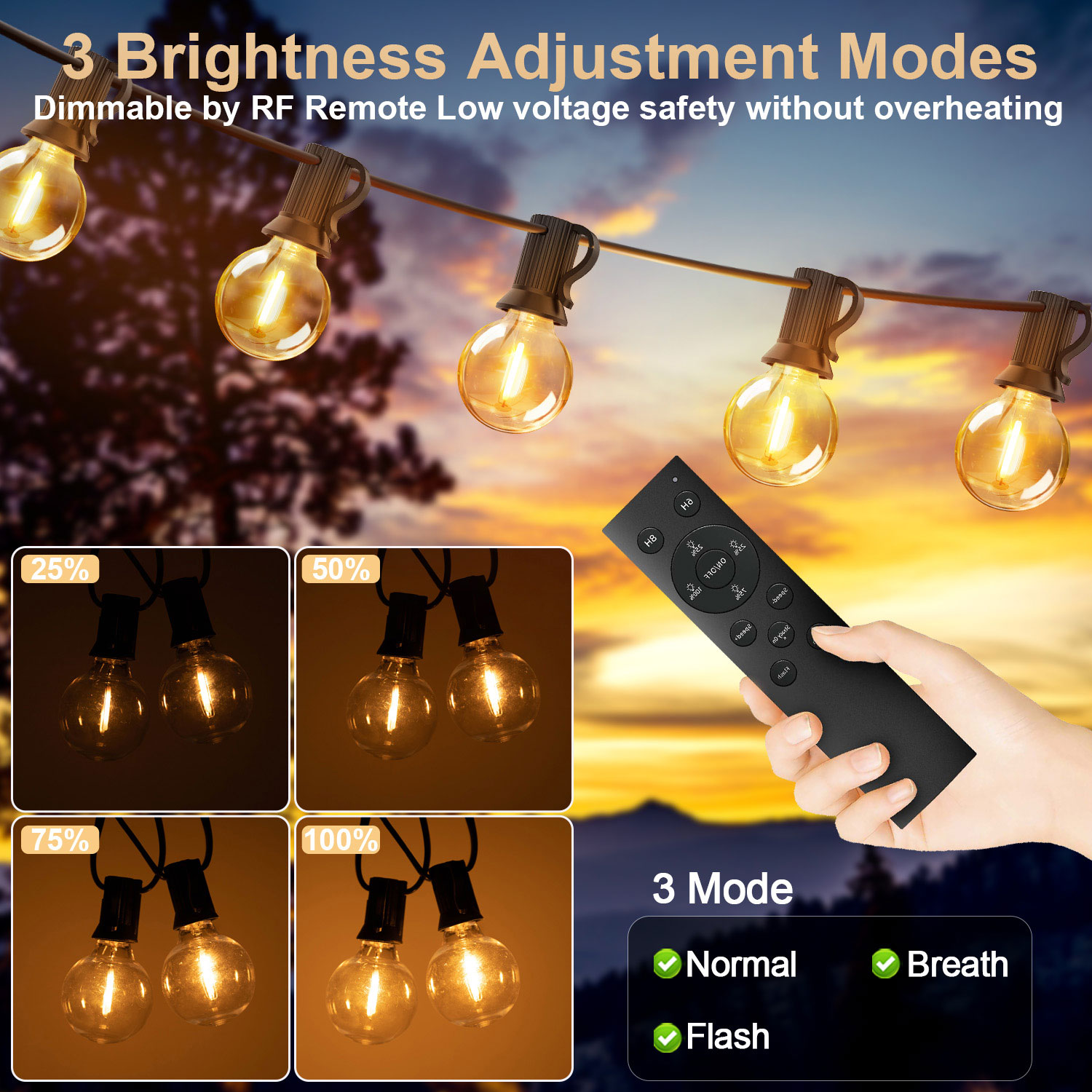 15M 30M LED G40 스트링 라이트 24V 리모 - Outdoor Lighting Year Round 리뷰 및 가격