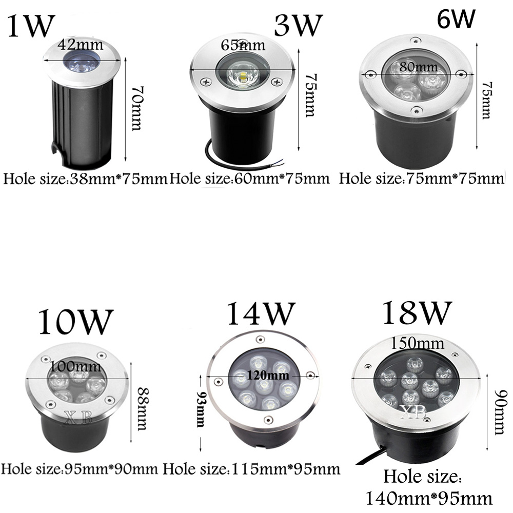방수 Led 빛 정원 지하 램프 3W 5W 7W 9W  - Ground Light Recessed 리뷰 및 가격