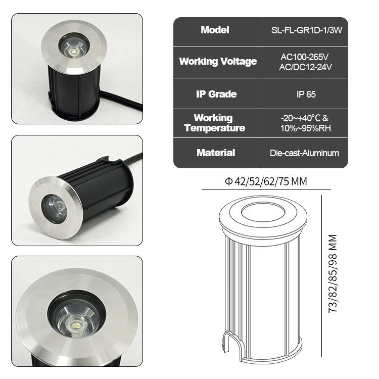 1W/3W DC12v IP65 방수 LED 조경 지면  - Ground Light Recessed 리뷰 및 가격