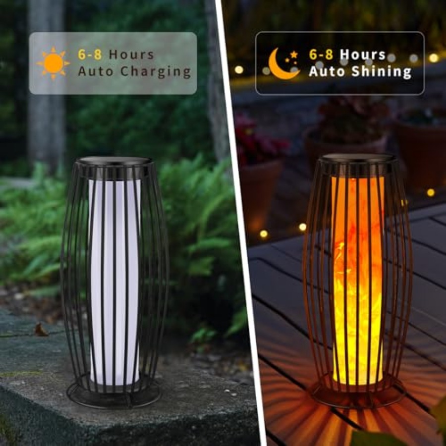태양광 야외 플로어 램프 깜박이는 불꽃 태양광 야외 조 - Outdoor Lighting Waterproof 리뷰 및 가격