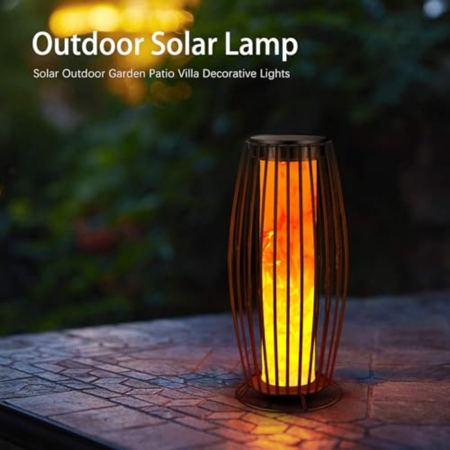 태양광 야외 플로어 램프 깜박이는 불꽃 태양광 야외 조 - Outdoor Lighting Waterproof 리뷰 및 가격