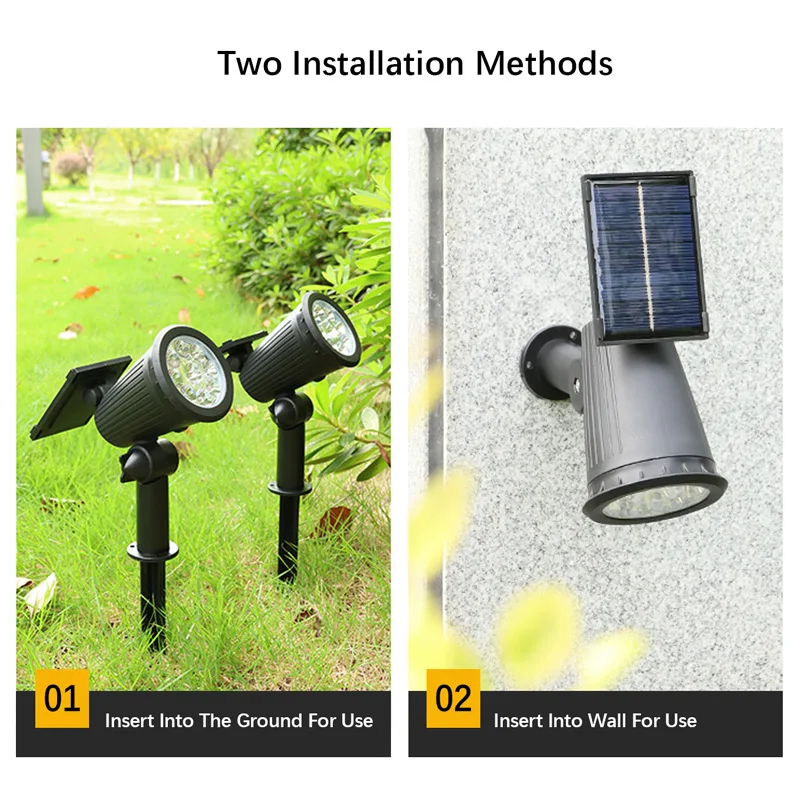 1/2개입 태양광 조경등 9LED 조절식 매립형 벽 스 - Solar Wall Sconce 리뷰 및 가격